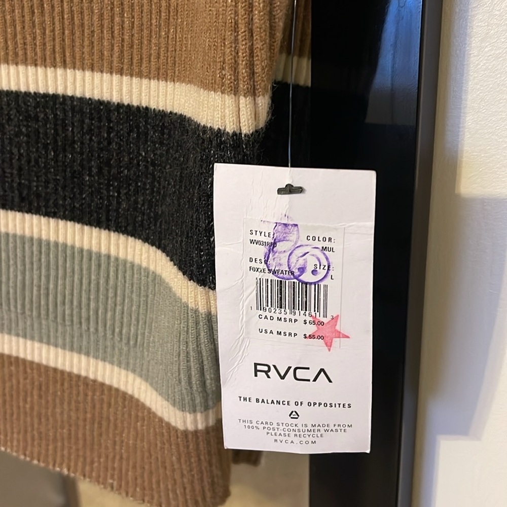NWT RVCA Foxxe Sweater Tank ~ Large - Picture 4 of 7